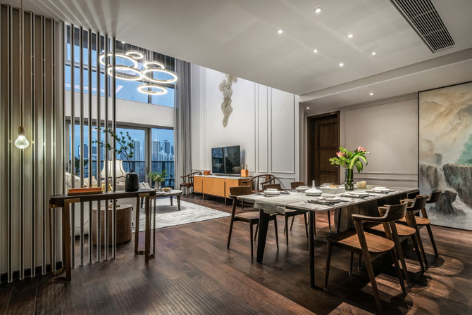 招商雙璽私宅別墅軟裝設(shè)計：和樂靜美的東方之境！